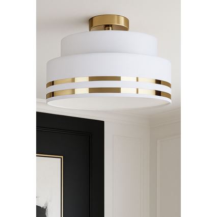 Φωτιστικό οροφής TAMI 1xE27/60W/230V κρεμ/χρυσό