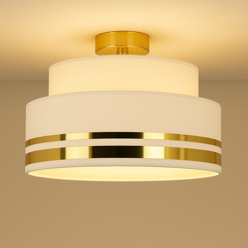 Φωτιστικό οροφής TAMI 1xE27/60W/230V κρεμ/χρυσό
