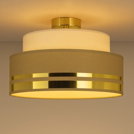 Φωτιστικό οροφής TAMI 1xE27/60W/230V μπεζ/καφέ/χρυσό