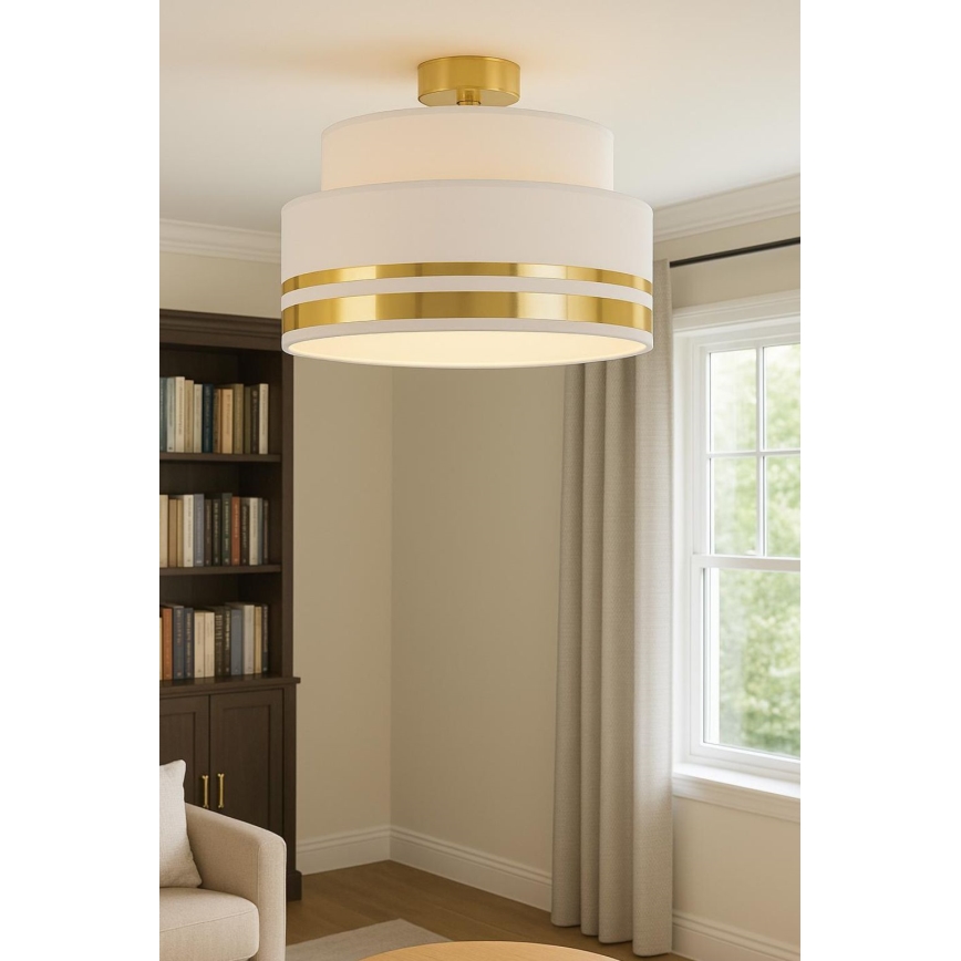 Φωτιστικό οροφής TAMI 1xE27/60W/230V μπεζ/χρυσό
