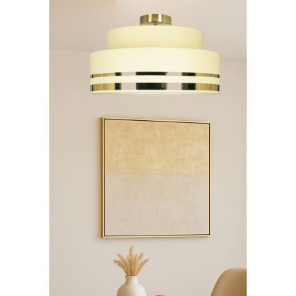 Φωτιστικό οροφής TAMI 1xE27/60W/230V μπεζ/χρυσό