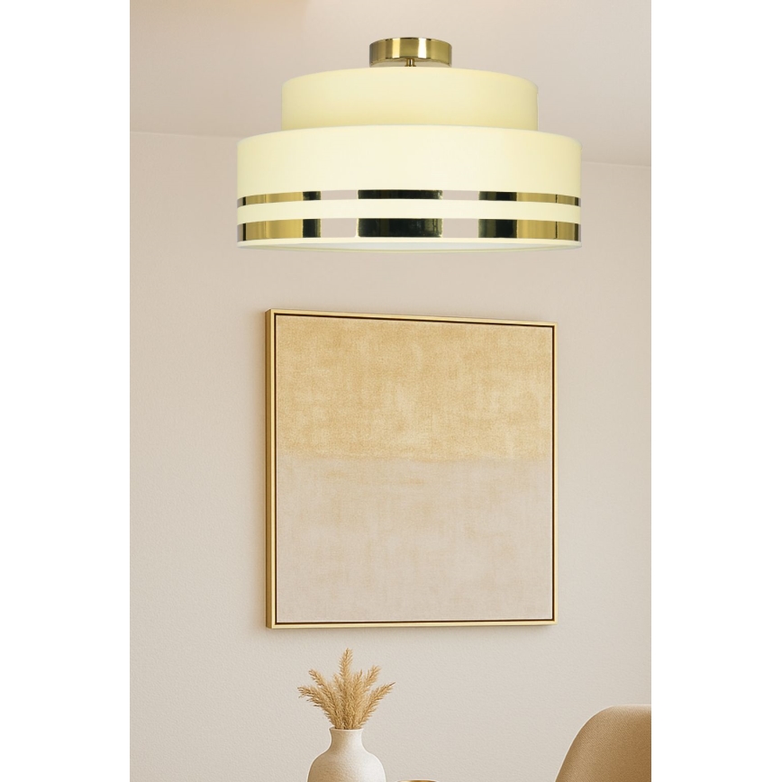 Φωτιστικό οροφής TAMI 1xE27/60W/230V μπεζ/χρυσό