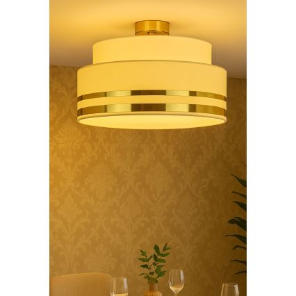 Φωτιστικό οροφής TAMI 1xE27/60W/230V μπεζ/χρυσό