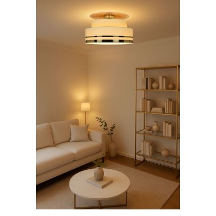 Φωτιστικό οροφής TAMI 1xE27/60W/230V μπεζ/χρυσό