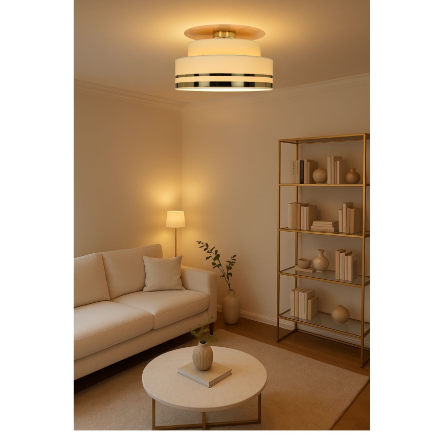 Φωτιστικό οροφής TAMI 1xE27/60W/230V μπεζ/χρυσό