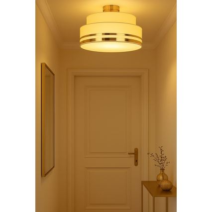 Φωτιστικό οροφής TAMI 1xE27/60W/230V μπεζ/χρυσό