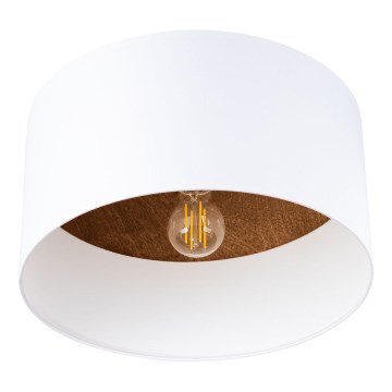 Φωτιστικό οροφής TELESTO 1xE27/15W/230V διάμετρος 35 cm λευκό/καφέ