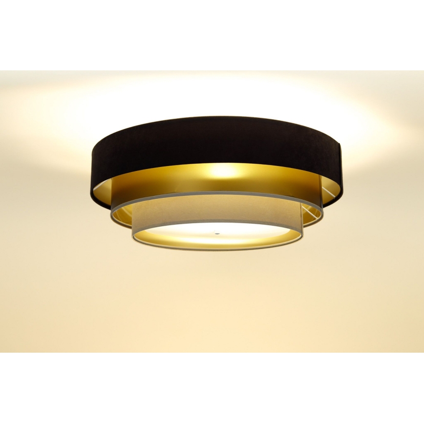 Φωτιστικό οροφής TRINITI 2xE27/60W/230V καφέ/χρυσό/μπεζ