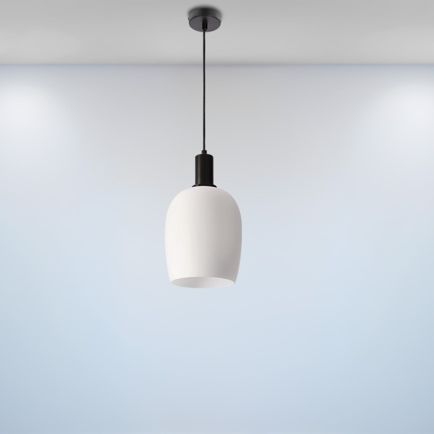 Φωτιστικό οροφής WOLKEN 1xE27/40W/230V λευκό/μαύρο
