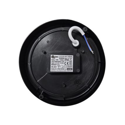 Φωτιστικό οροφής εξωτερικού χώρου LED LED/15W/230V 4200K διάμετρος 15,5 cm IP64 μαύρο