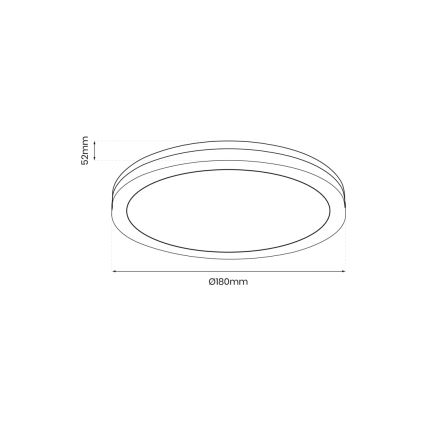 Φωτιστικό οροφής εξωτερικού χώρου LED MARLON LED/12W/230V 4000K IP54 μαύρο
