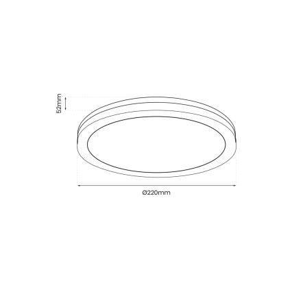 Φωτιστικό οροφής εξωτερικού χώρου LED MARLON LED/18W/230V 4000K IP54 μαύρο