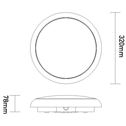 Φωτιστικό οροφής LED Dimmable εξωτερικού χώρου STROPY LED/12/15/18/22W/230V 3000/4000/6000K IP65 μαύρο
