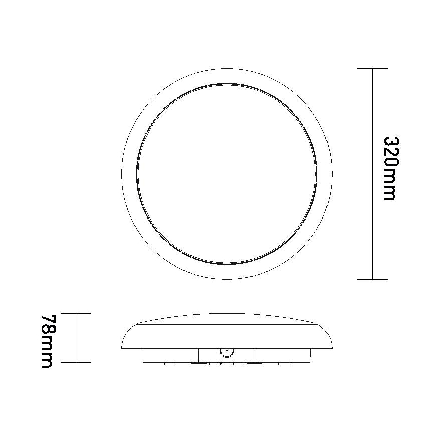 Φωτιστικό οροφής LED Dimmable εξωτερικού χώρου STROPY LED/12/15/18/22W/230V 3000/4000/6000K IP65 μαύρο