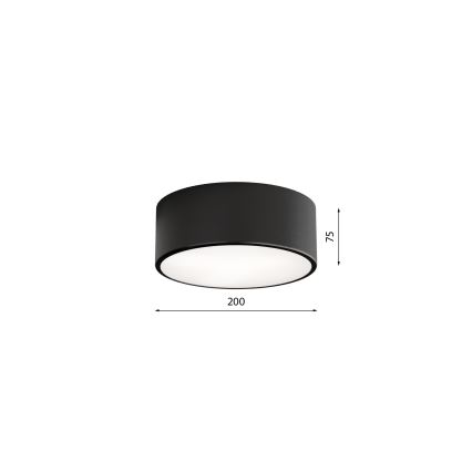 Φωτιστικό οροφής με αισθητήρα CLEO 1xE27/40W/230V δ. 20 cm μαύρο
