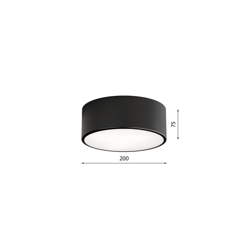 Φωτιστικό οροφής με αισθητήρα CLEO 1xE27/40W/230V δ. 20 cm μαύρο