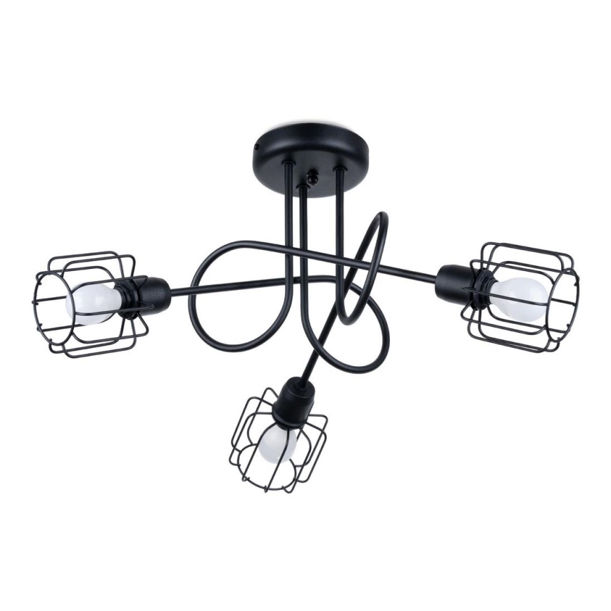 Φωτιστικό οροφής με βραχίονα BELUCI 3xE14/40W/230V μαύρο