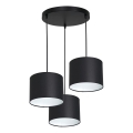 Φωτιστικό οροφής με καλώδιο ARDEN 3xE27/60W/230V μαύρο/λευκό