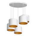 Φωτιστικό οροφής με καλώδιο ARDEN 5xE27/60W/230V λευκό/χρυσό