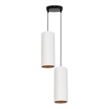 Φωτιστικό οροφής με καλώδιο AVALO 2xE27/60W/230V διάμ. 20 εκ. λευκό/χάλκινο