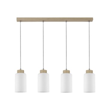Φωτιστικό οροφής με καλώδιο BOSCO 4xE27/60W/230V σημύδα