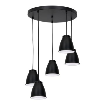 Φωτιστικό οροφής με καλώδιο CARYON 5xE14/60W/230V μαύρο
