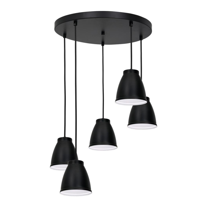 Φωτιστικό οροφής με καλώδιο CARYON 5xE14/60W/230V μαύρο
