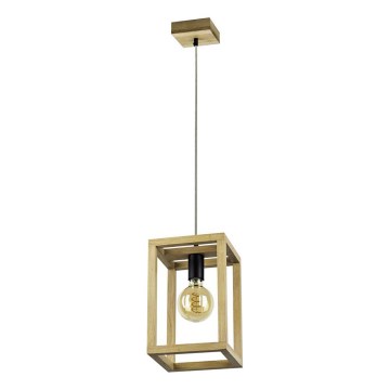Φωτιστικό οροφής με καλώδιο KAGO 1xE27/60W/230V σε ματ απόχρωση δρυός