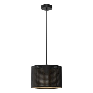 Φωτιστικό οροφής με καλώδιο LOFT SHADE 1xE27/60W/230V διάμ. 25 εκ. μαύρο/χρυσό