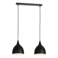 Φωτιστικό οροφής με καλώδιο NOAK 2xE27/15W/230V μαύρο