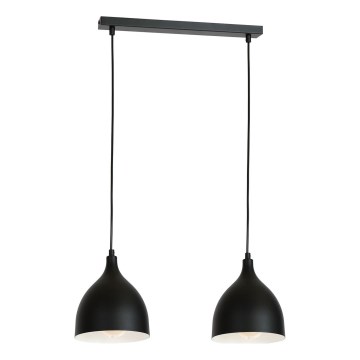 Φωτιστικό οροφής με καλώδιο NOAK 2xE27/15W/230V μαύρο