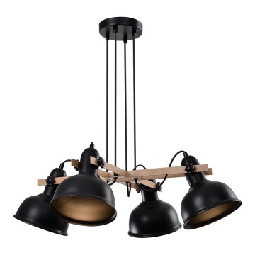 Φωτιστικό οροφής με καλώδιο RENO 4xE27/40W/230V μαύρο/καφέ