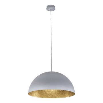 Φωτιστικό οροφής με καλώδιο SFERA 1xE27/60W/230V διάμ. 50 εκ. γκρι/χρυσό