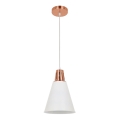Φωτιστικό οροφής με καλώδιο SHADE 1xE27/15W/230V σε χάλκινο/λευκό
