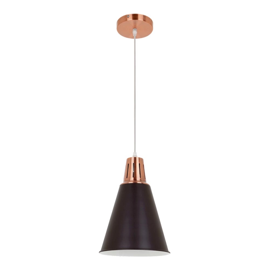 Φωτιστικό οροφής με καλώδιο SHADE 1xE27/15W/230V σε χαλκό/μαύρο