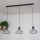 Φωτιστικό οροφής με καλώδιο SOLANO 3xE27/15W/230V μαύρο/γυαλιστερό χρώμιο