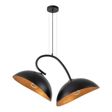 Φωτιστικό οροφής με καλώδιο SPACE 2xE27/60W/230V μαύρο/χάλκινο