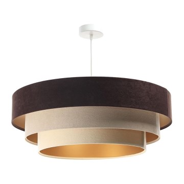 Φωτιστικό οροφής με καλώδιο TRINITI 1xE27/60W/230V καφέ/μπεζ/χρυσό