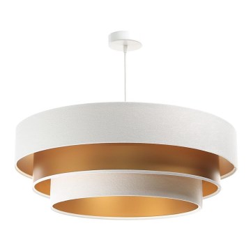 Φωτιστικό οροφής με καλώδιο TRINITI 1xE27/60W/230V λευκό/χρυσό