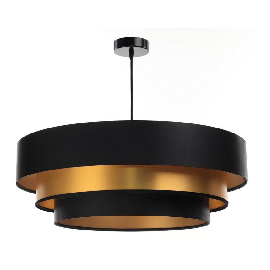 Φωτιστικό οροφής με καλώδιο TRINITI 1xE27/60W/230V μαύρο/χρυσό