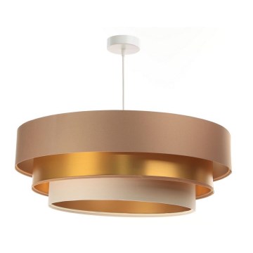 Φωτιστικό οροφής με καλώδιο TRINITI 1xE27/60W/230V μπεζ/χρυσό