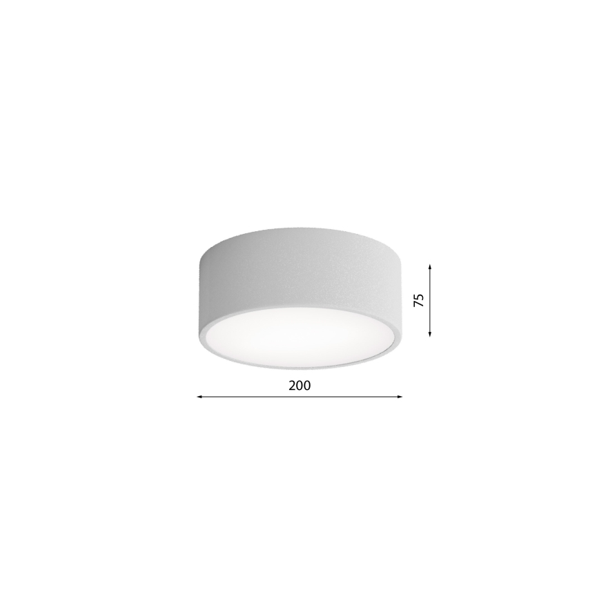 Φωτιστικό οροφής μπάνιου CLEO 1xE27/24W/230V διάμετρος 20 cm γκρι IP54