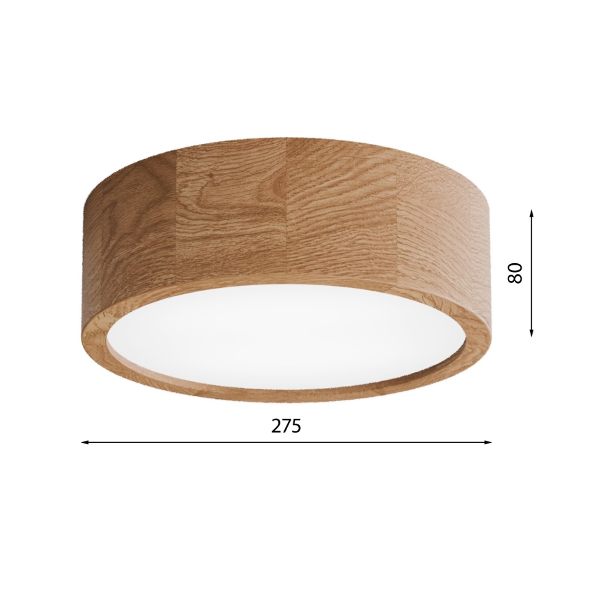 Φωτιστικό οροφής μπάνιου CLEO 2xE27/24W/230V IP54 διάμετρος 27,5 cm δρυς