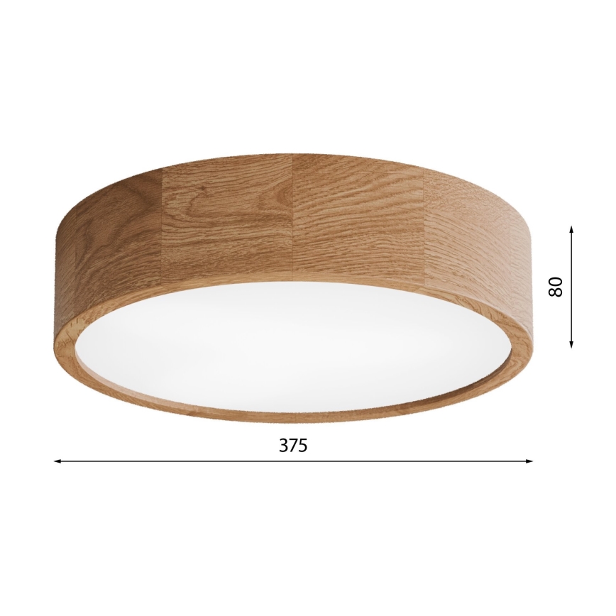 Φωτιστικό οροφής μπάνιου CLEO 3xE27/24W/230V IP54 διάμετρος 37,5 cm δρυς