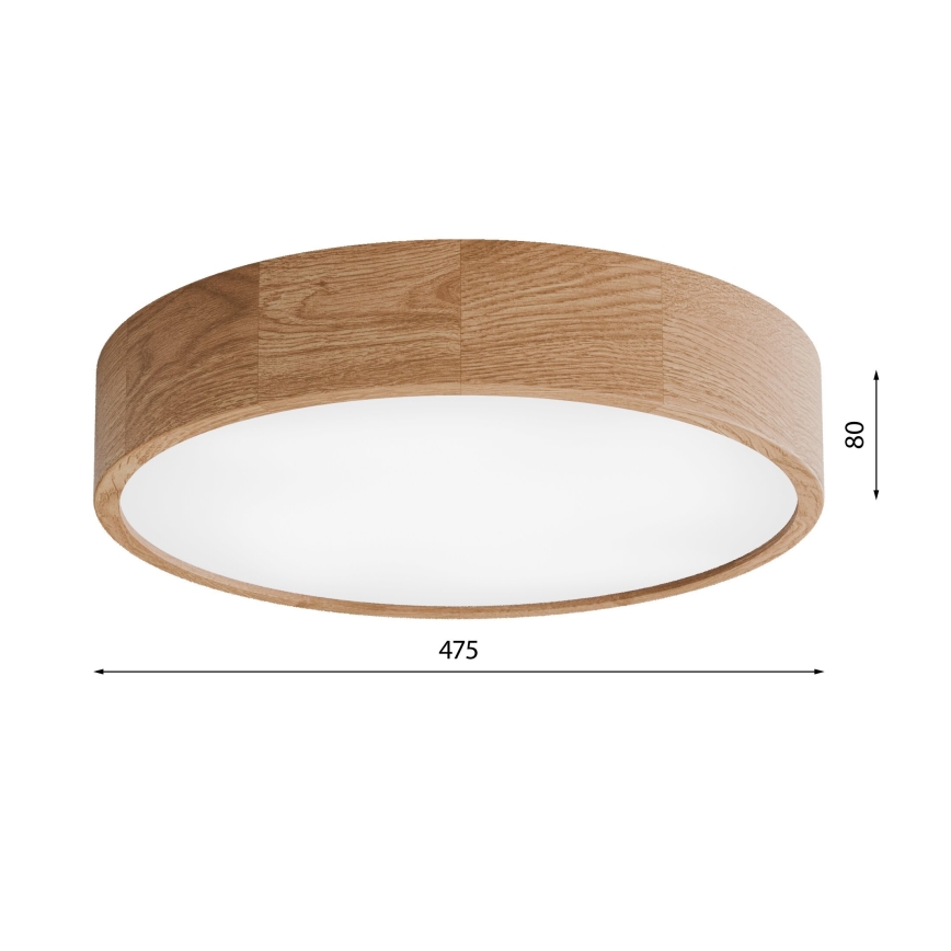 Φωτιστικό οροφής μπάνιου CLEO 4xE27/24W/230V IP54 διάμετρος 47,5 cm δρυς