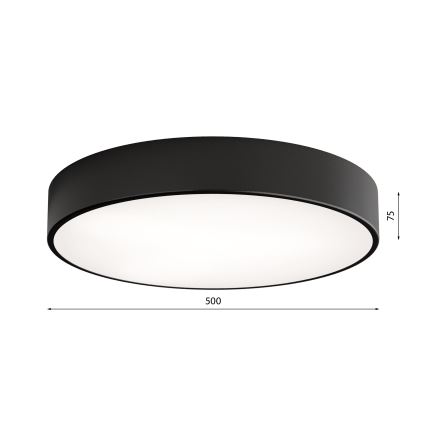 Φωτιστικό οροφής μπάνιου CLEO 4xE27/24W/230V διάμετρος 50 cm μαύρο IP54