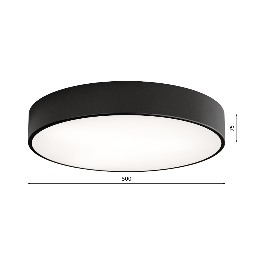 Φωτιστικό οροφής μπάνιου CLEO 4xE27/24W/230V διάμετρος 50 cm μαύρο IP54