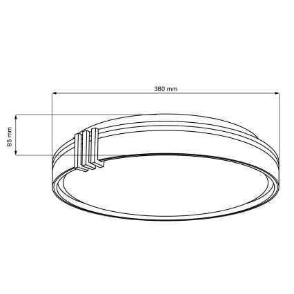 Φωτιστικό οροφής μπάνιου dimming LED ARLETTA LED/48W/230V διάμετρος 38 cm 3000-6000K IP44 + τηλεχειριστήριο
