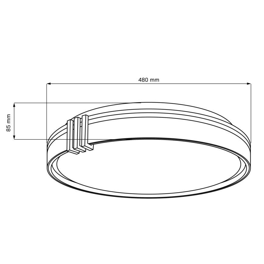 Φωτιστικό οροφής μπάνιου dimming LED ARLETTA LED/72W/230V διάμετρος 48 cm 3000-6000K IP44 + τηλεχειριστήριο