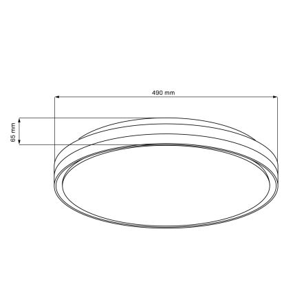 Φωτιστικό οροφής μπάνιου dimming LED CASSANDRA LED/72W/230V διάμετρος 49 cm 3000-6000K IP44 + τηλεχειριστήριο